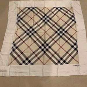 authentic burberry silk scarf